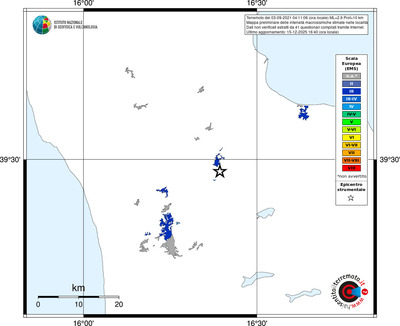 Mappa EMS - territori località