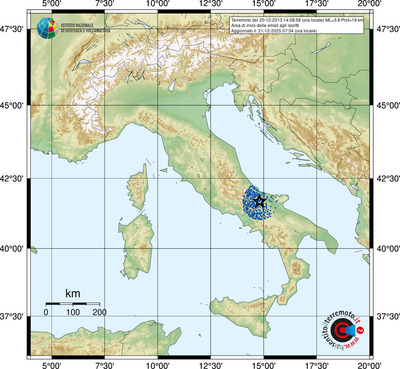 Area di invio delle email agli iscritti