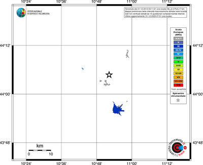 Mappa EMS - territori località