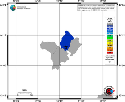 Mappa EMS - territori comuni