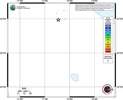 Mappa EMS - territori località
