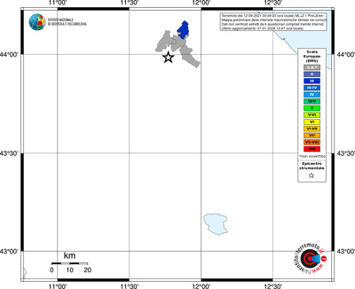 Mappa EMS - territori comuni