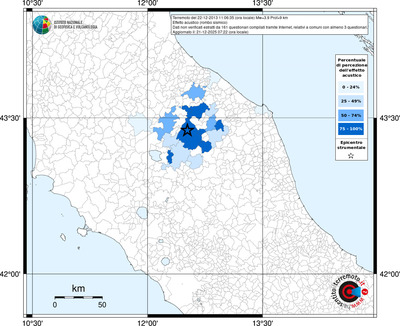 Mappa territorio comunale con almeno 3 questionari