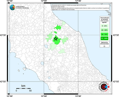 Mappa territorio comunale con almeno 3 questionari