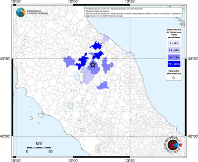Mappa territorio comunale con almeno 3 questionari