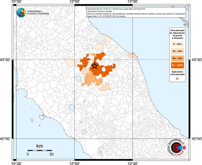 Mappa territorio comunale con almeno 3 questionari