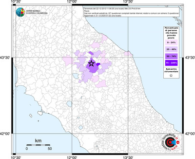 Mappa territorio comunale con almeno 3 questionari