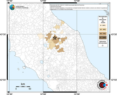 Mappa territorio comunale con almeno 3 questionari