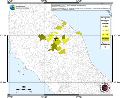 Mappa territorio comunale con almeno 3 questionari