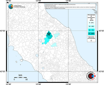 Mappa territorio comunale con almeno 3 questionari