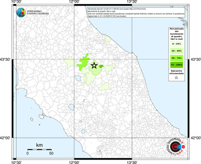 Mappa territorio comunale con almeno 3 questionari