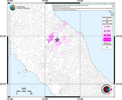 Mappa territorio comunale con almeno 3 questionari