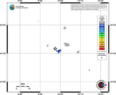 Mappa EMS - territori località