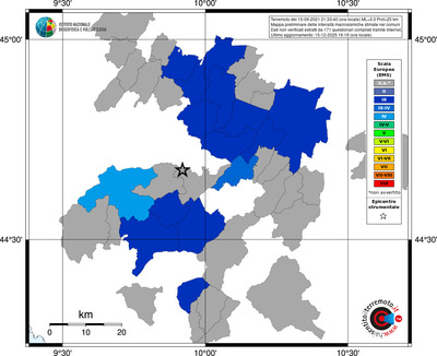 Mappa EMS - territori comuni