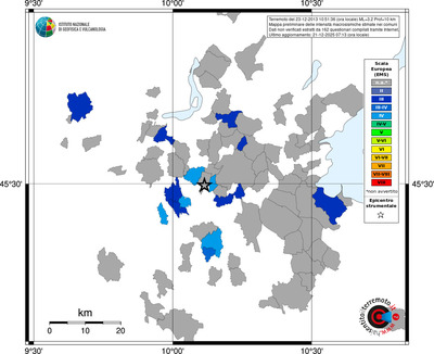 Mappa EMS - territori comuni