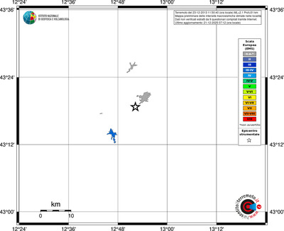 Mappa EMS - territori località