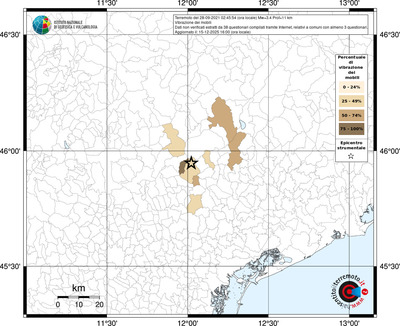 Mappa territorio comunale con almeno 3 questionari