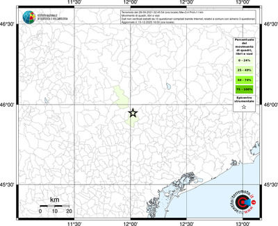 Mappa territorio comunale con almeno 3 questionari