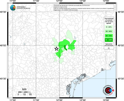 Mappa territorio comunale con almeno 3 questionari