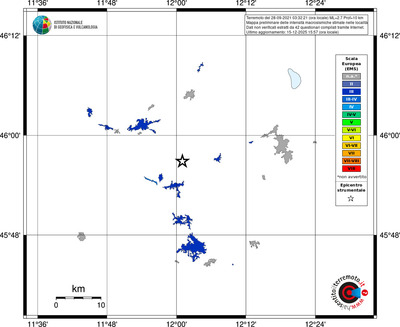 Mappa EMS - territori località