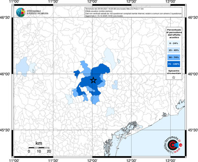 Mappa territorio comunale con almeno 3 questionari