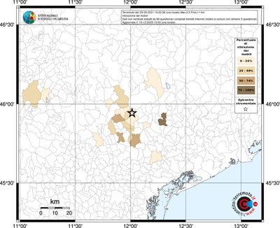 Mappa territorio comunale con almeno 3 questionari