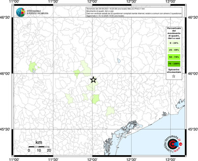 Mappa territorio comunale con almeno 3 questionari