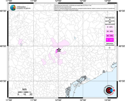 Mappa territorio comunale con almeno 3 questionari