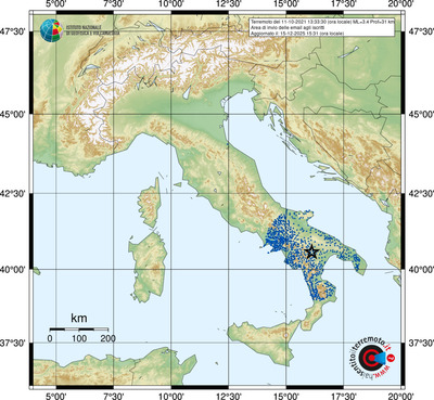 Area di invio delle email agli iscritti