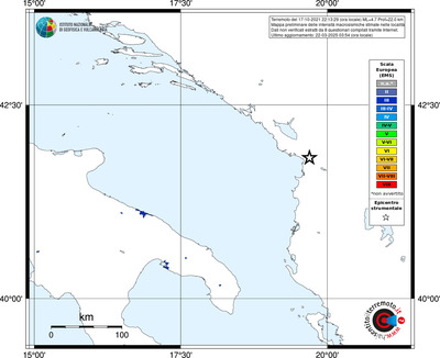 Mappa EMS - territori delle località