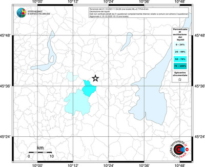 Mappa territorio comunale con almeno 3 questionari