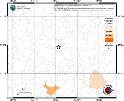 Mappa territorio comunale con almeno 3 questionari