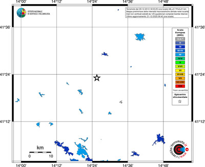 Mappa EMS - territori località