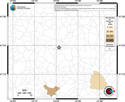 Mappa territorio comunale con almeno 3 questionari