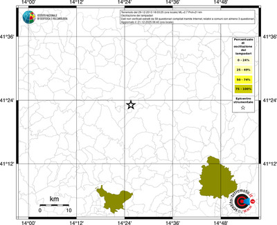 Mappa territorio comunale con almeno 3 questionari