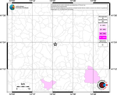 Mappa territorio comunale con almeno 3 questionari