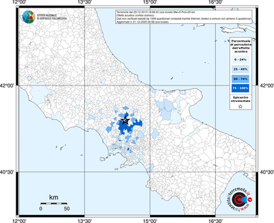 Mappa territorio comunale con almeno 3 questionari