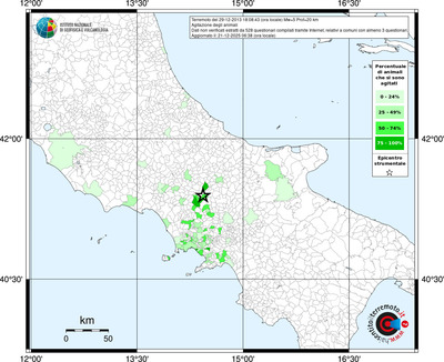 Mappa territorio comunale con almeno 3 questionari