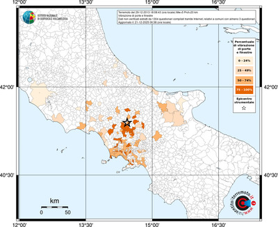 Mappa territorio comunale con almeno 3 questionari