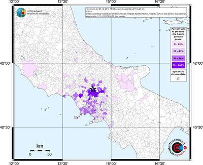 Mappa territorio comunale con almeno 3 questionari