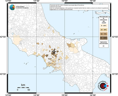 Mappa territorio comunale con almeno 3 questionari