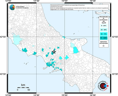 Mappa territorio comunale con almeno 3 questionari