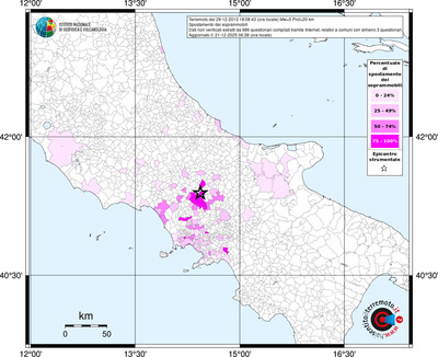 Mappa territorio comunale con almeno 3 questionari