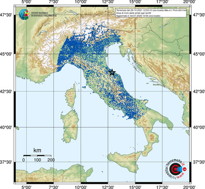 Area di invio delle email agli iscritti