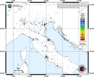 Mappa EMS - territori delle località