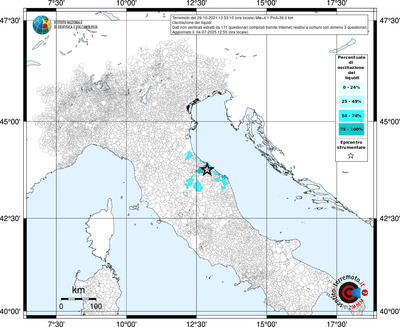 Mappa territorio comunale con almeno 3 questionari