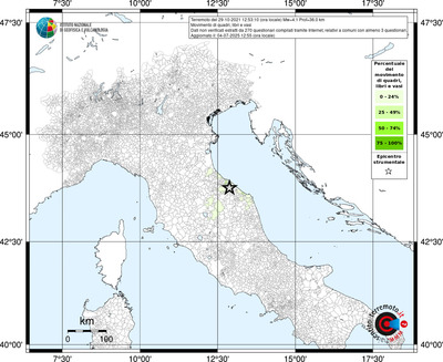 Mappa territorio comunale con almeno 3 questionari