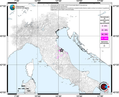 Mappa territorio comunale con almeno 3 questionari
