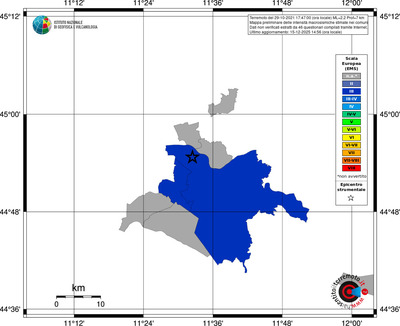 Mappa EMS - territori comuni