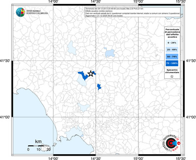 Mappa territorio comunale con almeno 3 questionari